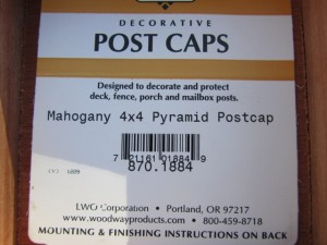 Mahogany Post Cap