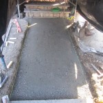 installing a blue stone walkway