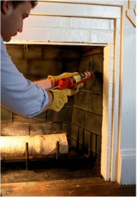 Fireplace mortar repair