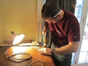 installing a wood counter top