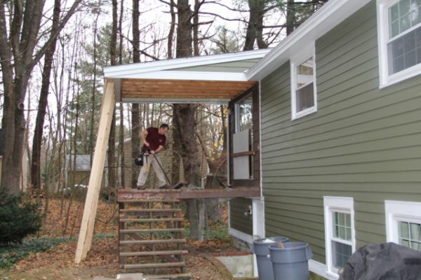 Replacing a screen porch deck