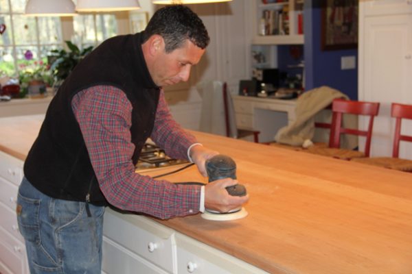 How To Refinish a Wood Countertop