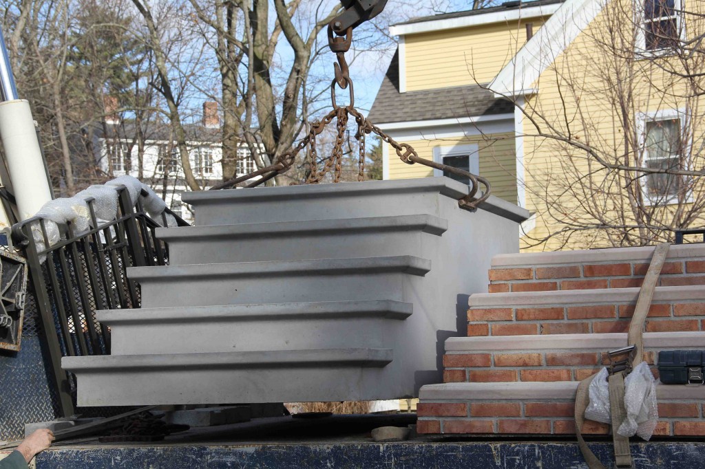 Installing Precast Concrete Steps