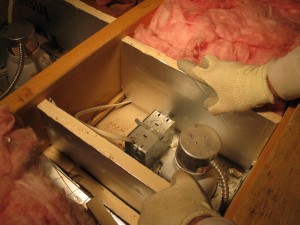 Recessed light insulation box