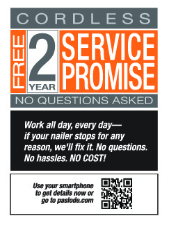Paslode 2 Year Service Promise