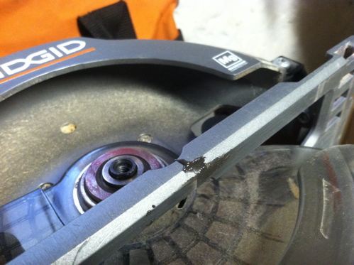 How to Repair a Damaged Circular Saw Base Plate 11