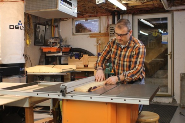 Rob using tablesaw