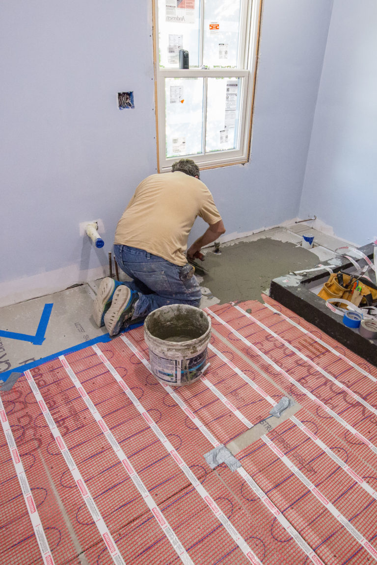 Using Electric Floor Heat on Bathroom Remodels A Concord Carpenter