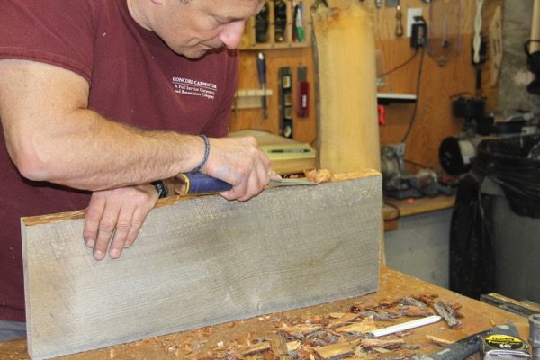 live edge and gas pipe shelf