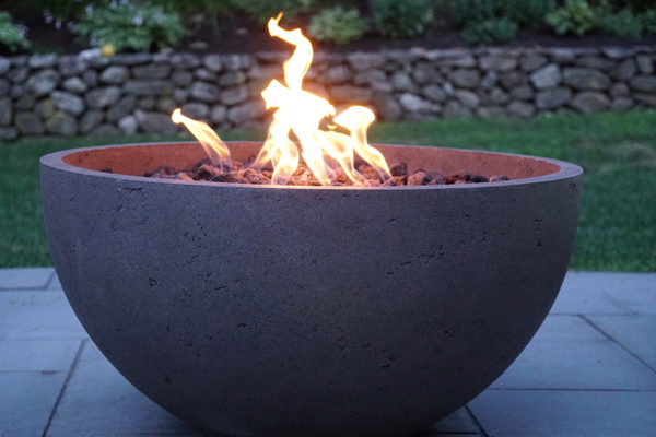 Eldorado Stone Infinite Fire Bowl, Outdoor Gas Fire Pit Bowls