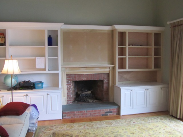 Mantle Installation Concord Carpenter, Fireplace Mantel With Bookcases