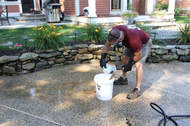 Rust Stain Off Concrete Or Bluestone, How To Get Rust Stains Off Concrete Patio