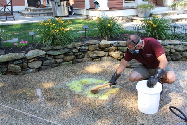 How To Remove A Rust Stain Off Concrete Or Bluestone - How To Get Rust Off A Concrete Patio