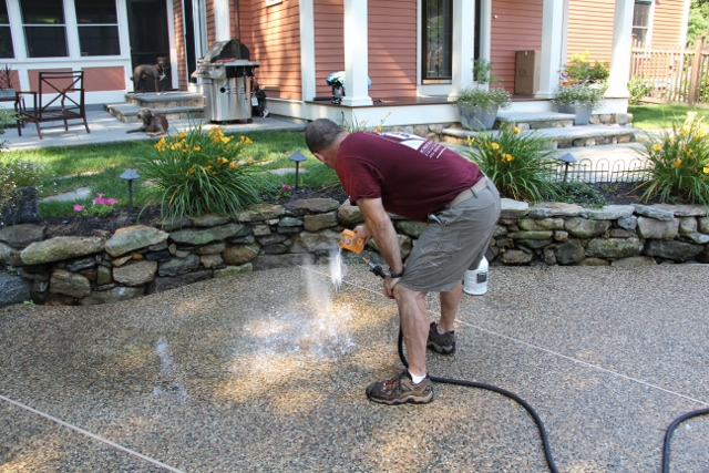 How To Remove A Rust Stain Off Concrete Or Bluestone - How To Get Rust Off Concrete Patio