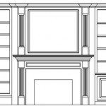 Bookcase and mantle