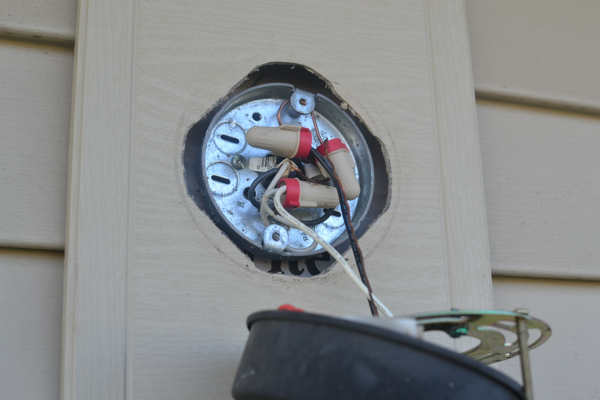 Replacing an outdoor light fixture -4
