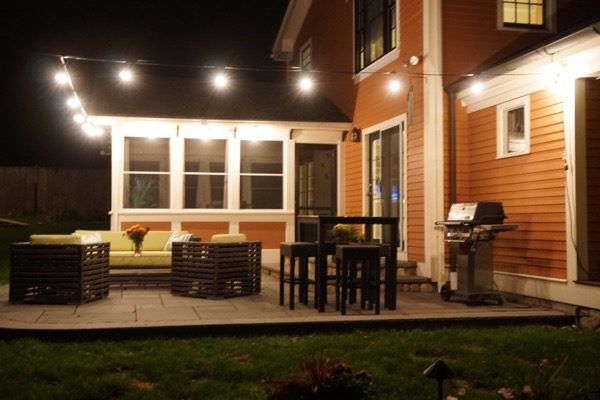 Using A Cable To Hang String Lights - How To Support Patio String Lights