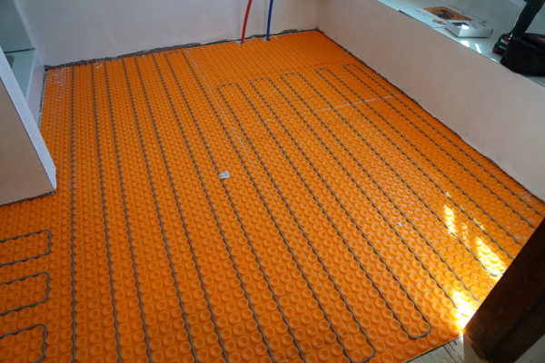 Schluter Ditra Heat Heated Bathroom Floor, How To Install Tile Over Heated Floor