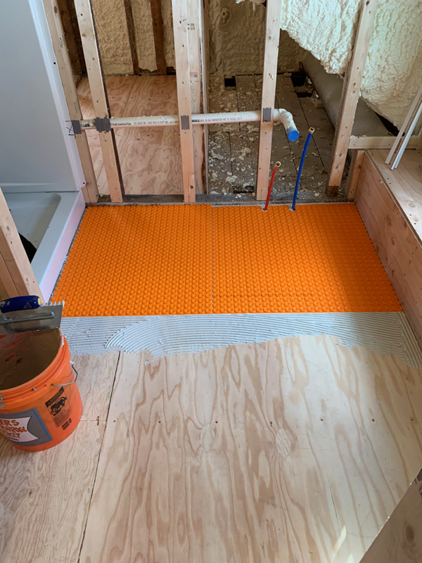 Schluter DITRAHEAT Heated Bathroom Floor Concord Carpenter