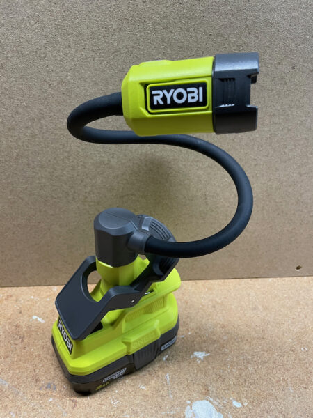 thumbnail image 2 of RYOBI 18V ONE+ Cordless Flexible LED Clamp Light - 400 Lumens With Adjustable Head 2 of 13