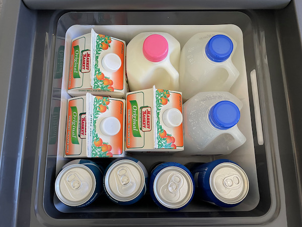 Picture of drinks that can fit inside the cooler.